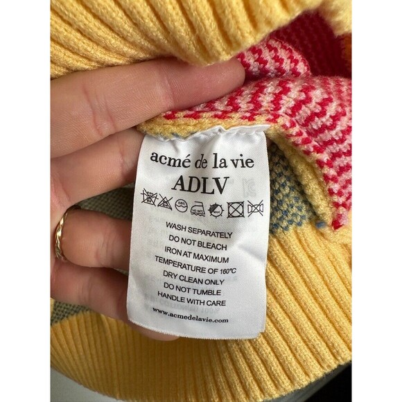 Care Bear x Acme De La Vie Sweater Crewneck Yellow 2021 Raglan Unisex Large (1) - Picture 5 of 8